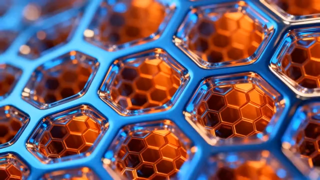  橙色蜂窝状动态背景290#横屏 	 