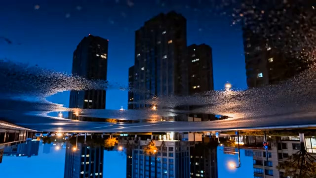  城市夜景喷泉灯光秀275#横屏 	 - 