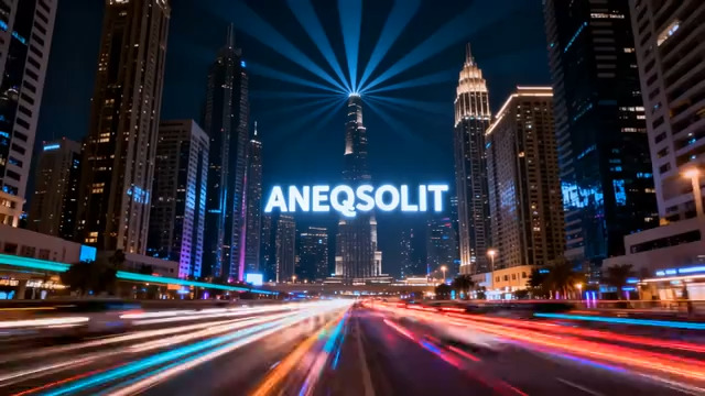  城市夜景车流灯光秀266#横屏 	 