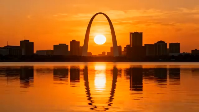  城市日出天际线延时255#横屏 	 -