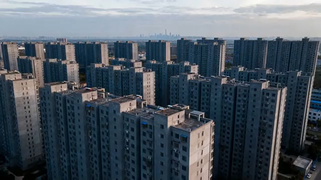  城市高楼群航拍242#横屏 	 