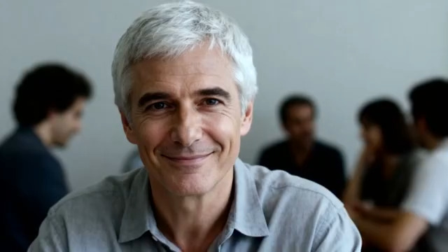  成熟男性微笑特写233#横屏 	 