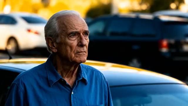  沉思的白发老人180#横屏 	 