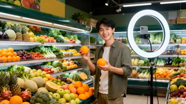  超市直播推荐新鲜水果154#横屏 	 