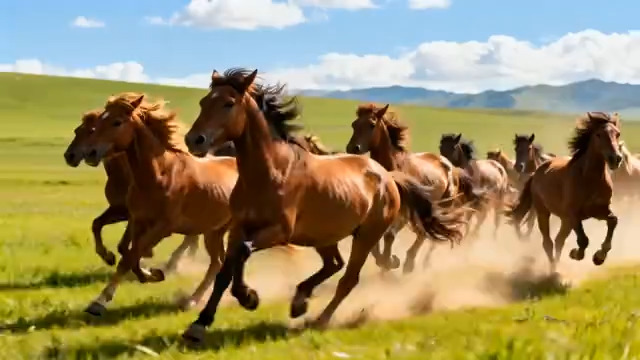  草原万马奔腾136#横屏 	 