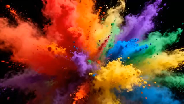  彩色粉末爆炸特效97#横屏 	 - 