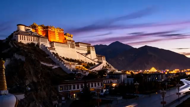  布达拉宫夜景延时90#横屏 	 