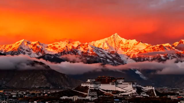  布达拉宫日出金山88#横屏 	 