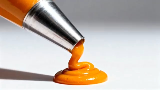  裱花嘴挤橙色酱料67#横屏 	 