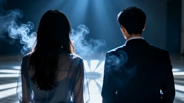  背影男女 烟雾光影57#横屏 	 