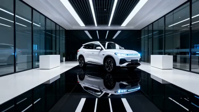  白色SUV室内展示31#横屏 	 