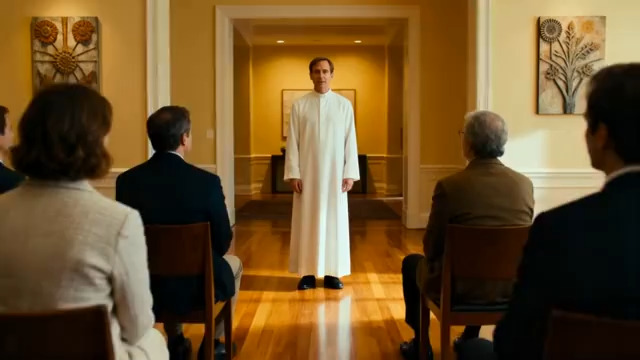  白袍男子接受众人注视29#横屏 	 