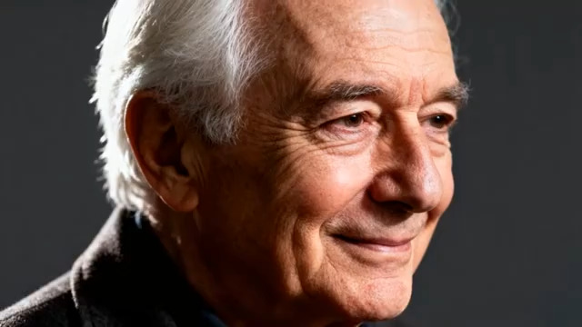  白发老人微笑特写24#横屏 	 - 