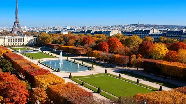  巴黎秋季公园全景18#横屏 	 - 