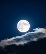  夜空满月特写564#横屏 	 