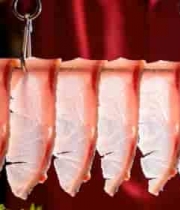  悬挂展示的新鲜肉片食材2972#横屏 	 