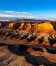  新疆戈壁丹霞地貌全景2513#横屏 	 