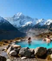  新西兰雪山下泡温泉男女2889#横屏 	 