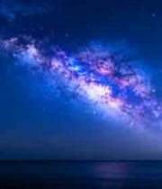  星空下的海面全景1686#横屏 	 