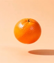  悬浮的橙子特写2935#横屏 	 