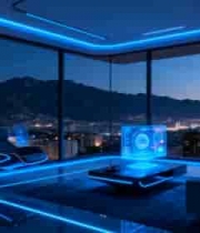  现代科技感智能家居客厅场景1195#横屏 	 - 