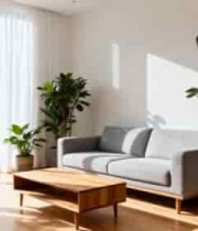  现代客厅沙发茶几绿植布置1187#横屏 	 -