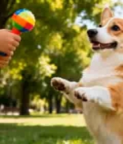  小孩公园逗狗互动1135#横屏 	 