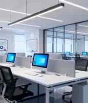  现代办公室电脑办公场景1385#横屏 	 