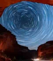  峡谷星空星轨夜景2509#横屏 	 - 