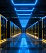  现代化服务器机房内部景象2629#横屏 	 