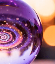 紫色梦幻水晶球微观画面1662#横屏 