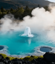 自然风光温泉蒸汽景观4020#横屏 