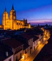  西班牙城市建筑黄昏景观2674#横屏 	 