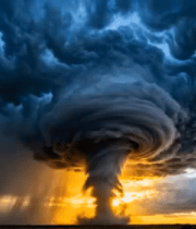 壮观龙卷风与乌云景象2315#横屏 