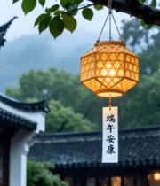 中式古建筑挂饰端午灯笼550#横屏 