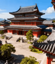 中式古建筑全景517#横屏 