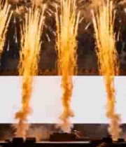  舞台烟花燃放场景素材1988#横屏 	 