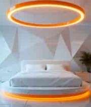  未来感科技卧室渲染场景1760#横屏 	 