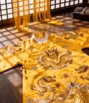 中式刺绣龙袍素材1286#横屏 