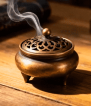 中式香炉焚香特写1362#横屏 