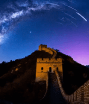长城星空夜景素材1060#横屏 