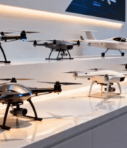 展会上陈列的多款无人机5212#横屏 