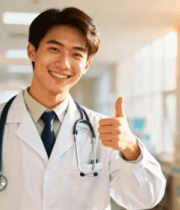 医院医生竖拇指微笑画面2653#横屏 