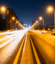 夜晚城市道路及车流景象249#横屏 