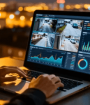 晚户外操作监控数据的笔记本电脑242#横屏 