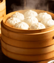 蒸笼内的包子特写素材2565#横屏 
