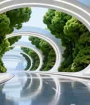  未来感环形通道景观2451#横屏 	 