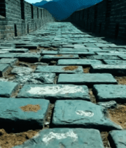 长城砖石路面全景1365#横屏 