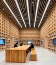  图书馆内人们阅读学习场景1036#横屏 	 