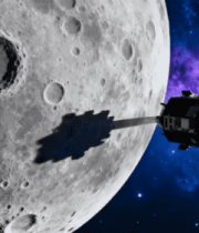 月球旁航天器太空场景3144#横屏 